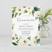 Élégant Invitation du Parti Quinceanera de couronn (Debout devant)