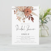 Élégant Invitation Fête des mariées en terre cuite (Debout devant)