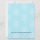 Élégant Invitation Mariage damassé Vintage (Dos)