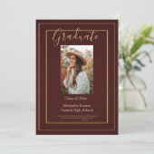 Élégant Invitation orthodoxe du Parti des diplômés (Debout devant)