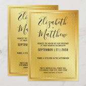 Elegant Invitation Sjabloon Gold Heart Speckles (Voorkant / Achterkant)