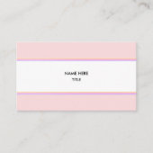 Elegant Ipanema Roze strips op wit Visitekaartje (Voorkant)