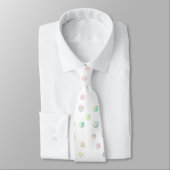 Elegant Iridescent Glitter Stippen White Design Stropdas (Gebonden)
