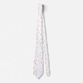 Elegant Iridescent Glitter Stippen White Design Stropdas (Voorkant)