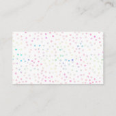 Elegant Iridescent Glitter Stippen White Design Visitekaartje (Achterkant)