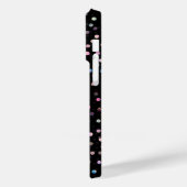 Elegant Iridescent Glitter Stippen - Zwart design Case-Mate iPhone Case (Achterkant / Links)