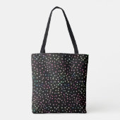 Elegant Iridescent Glitter Stippen - Zwart design Draagtas (Achterkant)