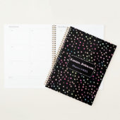 Elegant Iridescent Glitter Stippen - Zwart design Planner (Display)