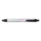 Elegant Iridescent Sun Moon Mandala Silver Design Zwarte Inkt Pen (Achterkant)