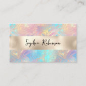 Élégant Iridescente et Carte de visite Pearl Foil (Devant)