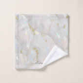 Élégant Iridescente Opal Gemstone Marble Chic (Gant de toilette)