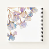 Elégant Iris Floral Fête des mariées Livre d'invit (Dos)