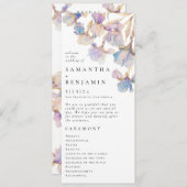 Élégant Iris Floral Mariage Flat Programme (Devant / Derrière)