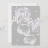 Elegant Iris Pair Floral Wedding Invitation Kaart (Achterkant)
