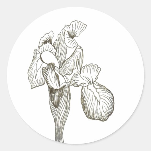 Elegant Iris Sticker (Voorkant)