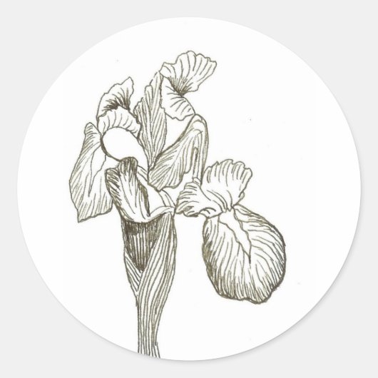 Elegant Iris Sticker (Voorkant)