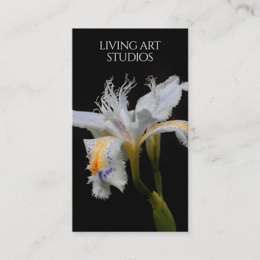 Elegant Iris Studio Fotograaf Florist Nursery Visitekaartje (Voorkant)