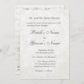 Elegant Iris Wedding Kaart (Voorkant / Achterkant)