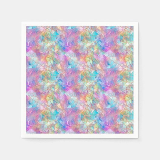 Elegant iriserend Glas in lood: lichtgevend Servet (Voorkant)