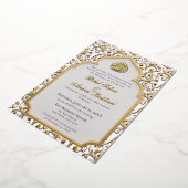 Elegant Islamic Arch Wedding  Folie Uitnodiging (Gedraaid)