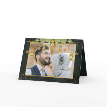 Elegant  Islamic Eid Mubarak Fotokaart