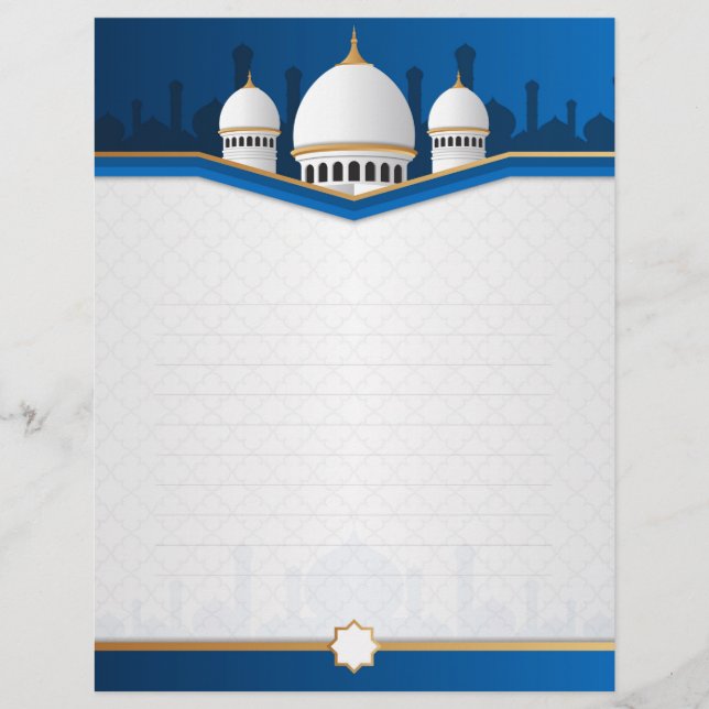 Elegant Islamic sjabloon Letterhead Briefhoofd (Voorkant)