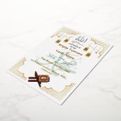 Elegant Islamic Wedding Invitation Folie Uitnodiging (Gedraaid)