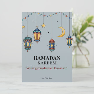 Elegant Islamitisch Ramadan Wenskaart – Gepersonal Kaart