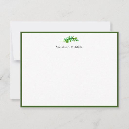 Elegant Island Palm Branch Notitiekaartje (Voorkant)