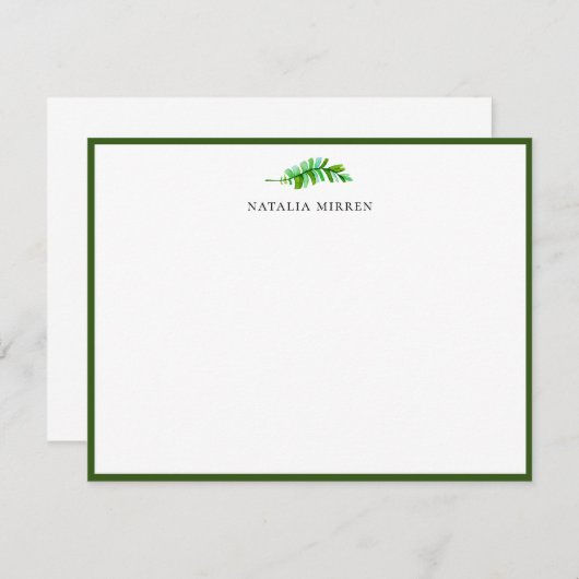 Elegant Island Palm Branch Notitiekaartje (Voorkant / Achterkant)