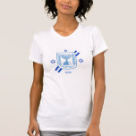 Elégant Israël mode T-shirt & drapeau israélien<br><div class="desc">T-Shirt : Élégant top de mode Israël & drapeau israélien avec texte / nom personnalisé hébreu - amour mon pays,  patriotes / fans de sport</div>