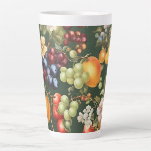 Elegant Italiaans design met bloemen en fruit Latte Mok