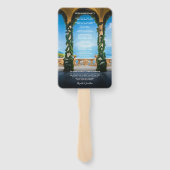 Elegant Italiaanse Arches Lake Como Wedding Handwaaier (Achterkant)