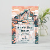 Elegant Italië Capri Bestemming Bruiloft Save The Date (Staand voorkant)