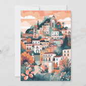 Elegant Italië Capri Bestemming Bruiloft Save The Date (Achterkant)