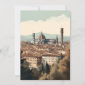 Elegant Italië Florence Bestemming Bruiloft Save The Date (Achterkant)