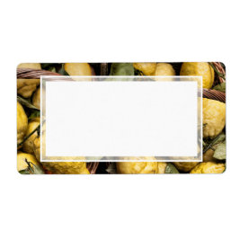 Elegant Italy Lemon Basket Amalfi Coast Lemons Etiket
