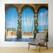 Elegant Italy Wedding Arches Photo Booth Backdrop Wandkleed (In Situ (horizontaal))