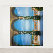 Elegant Italy Wedding Arches Photo Booth Backdrop Wandkleed (Voorkant)