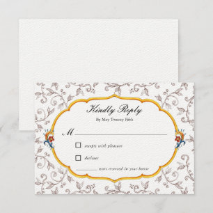 Elegant Italy Wedding RSVP Kaart