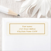 Élégant ivoire et or Retourner les étiquettes d'ad (En situation)