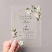 Elégant ivoire Floral Arch Mariage Invitation (In situ (ordinateur de poche))
