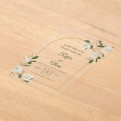 Elégant ivoire Floral Arch Mariage Invitation (Poser)
