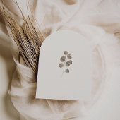 Elegant Ivoor & Ash Herfst Botanische Trouwboog Kaart