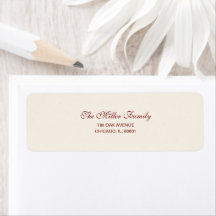 Elegant Ivoor & Bourgondië Familie Retouradres 