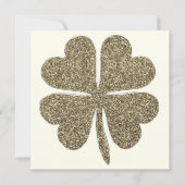 Elegant Ivoor en Gold Look Four Leaf Clover (Voorkant)
