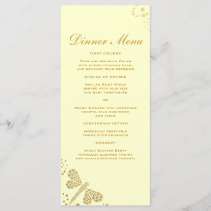 Elegant ivoor en goudliftliftmenu Slim diner Menu
