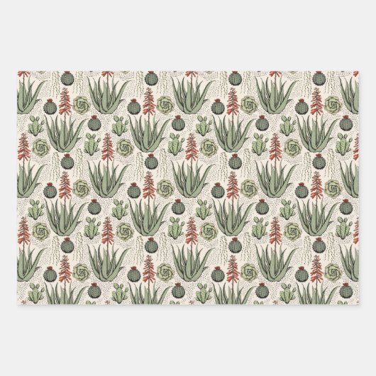 Elegant ivoor en groene bloem patroon Bloemen Inpakpapier Vel (Voorkant 2)