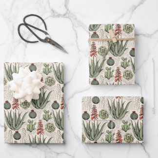 Elegant ivoor en groene bloem patroon Bloemen Inpakpapier Vel