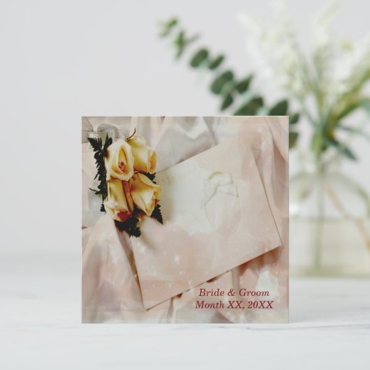 Elegant Ivoor met uitnodiging tot weddenschap met  (Staand voorkant)